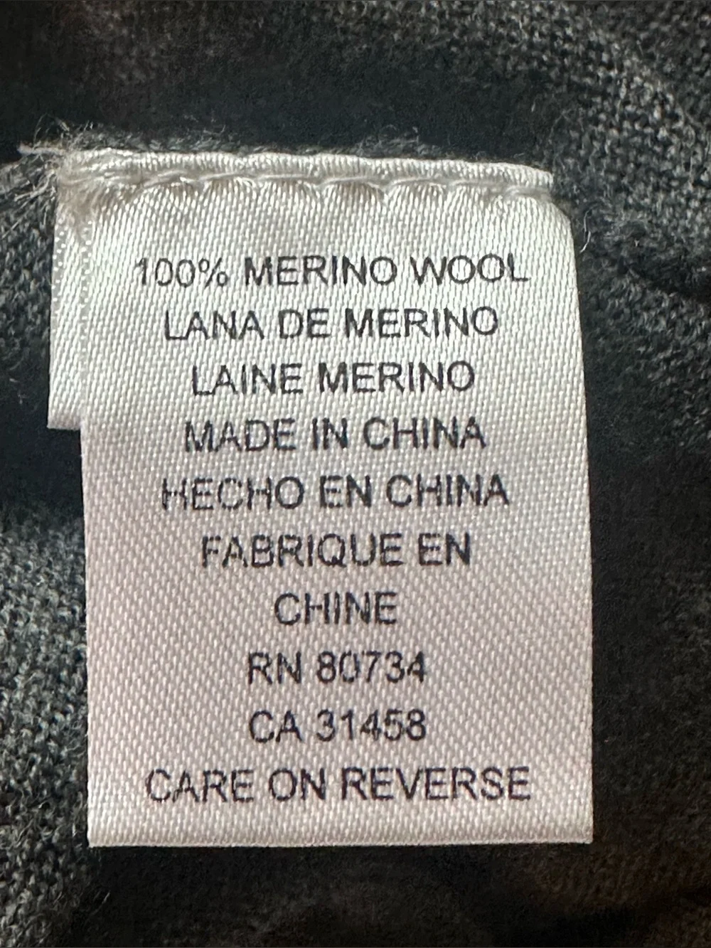 BCBGMaxAzria • 100% merino wool • v-neck sweater • charcoal gray • small